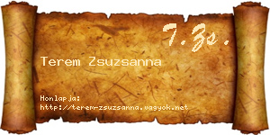 Terem Zsuzsanna névjegykártya